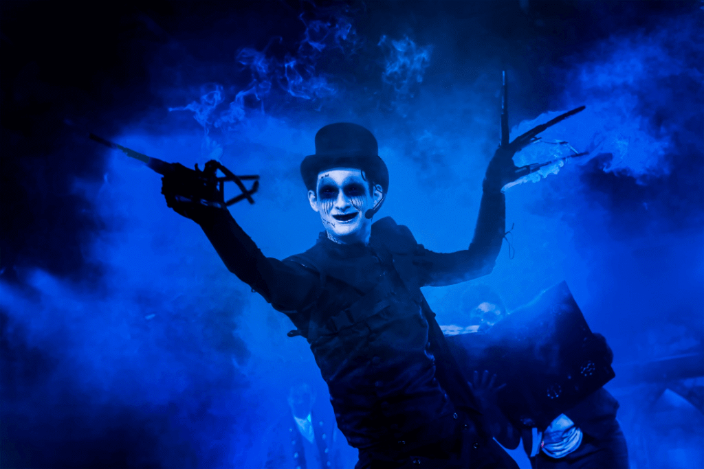 Mysterious figure in dark atmosphere.